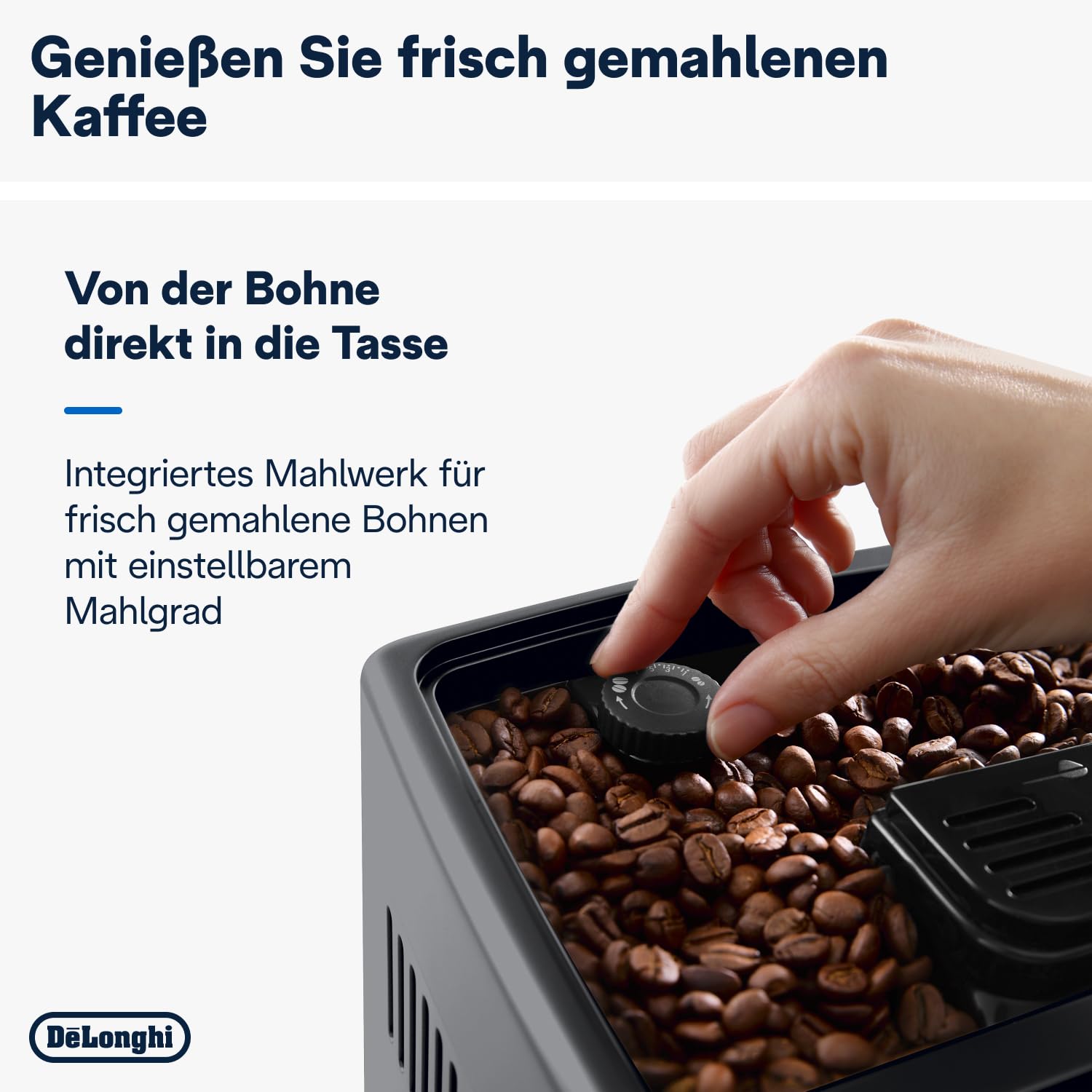 DeLonghi ECAM380.95.TB Dinamica Plus Fully Automatic Coffee Machine, Original Italian Brand, 24+ Hot & Cold Coffee Options, Patented LatteCrema Technology, Direct Bean to Cup, 15 Bar Pressure Mahajan Electronics Online