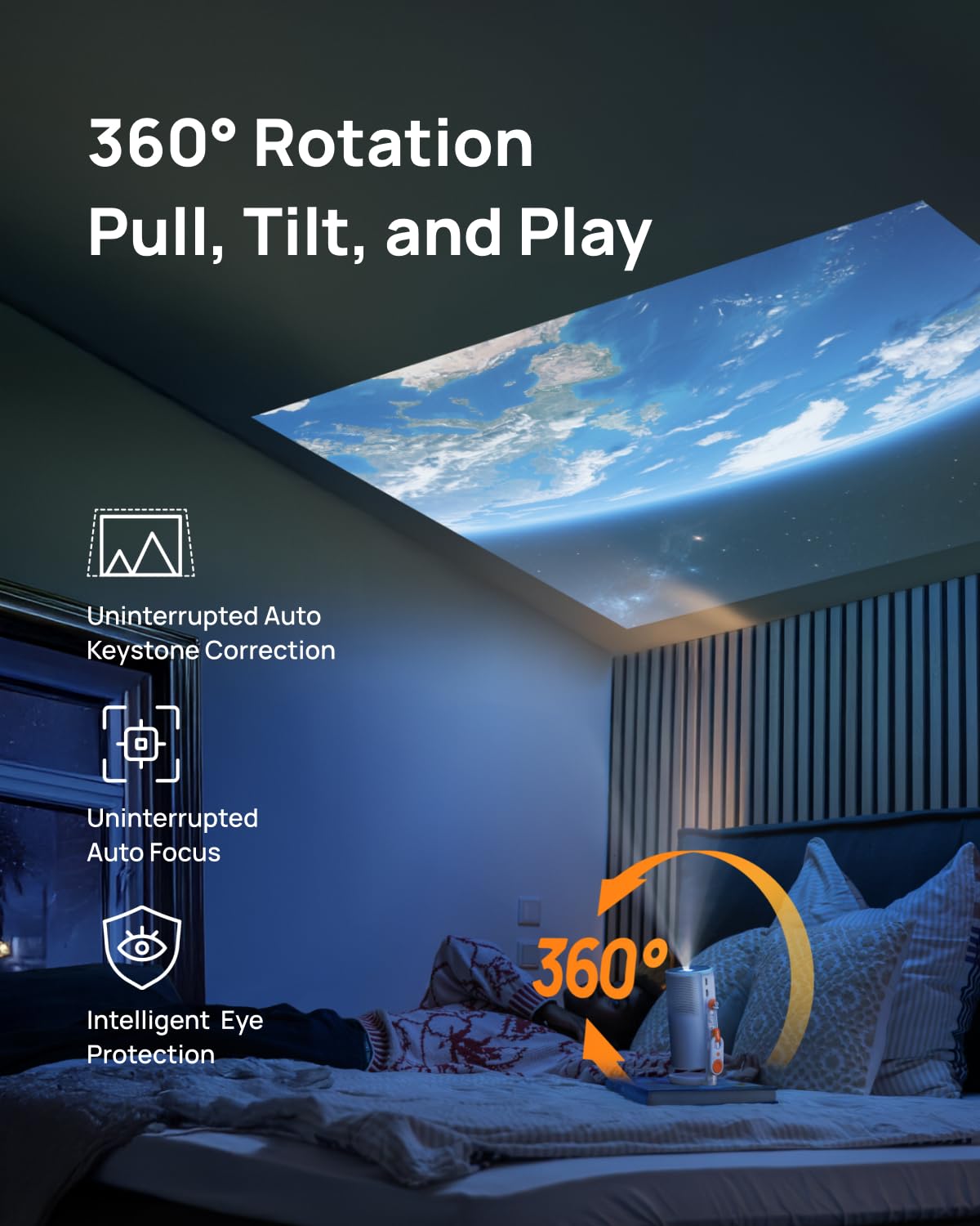 XGIMI 2025 New Launch MoGo 4 Laser Portable Projector with 4 Filters, 550 ISO Lumens, 360° Built-in Stand, Built-in Battery, 2.5H Movie Time, Google TV with Licensed Netflix, 2×6W Harman Kardon Mahajan Electronics online