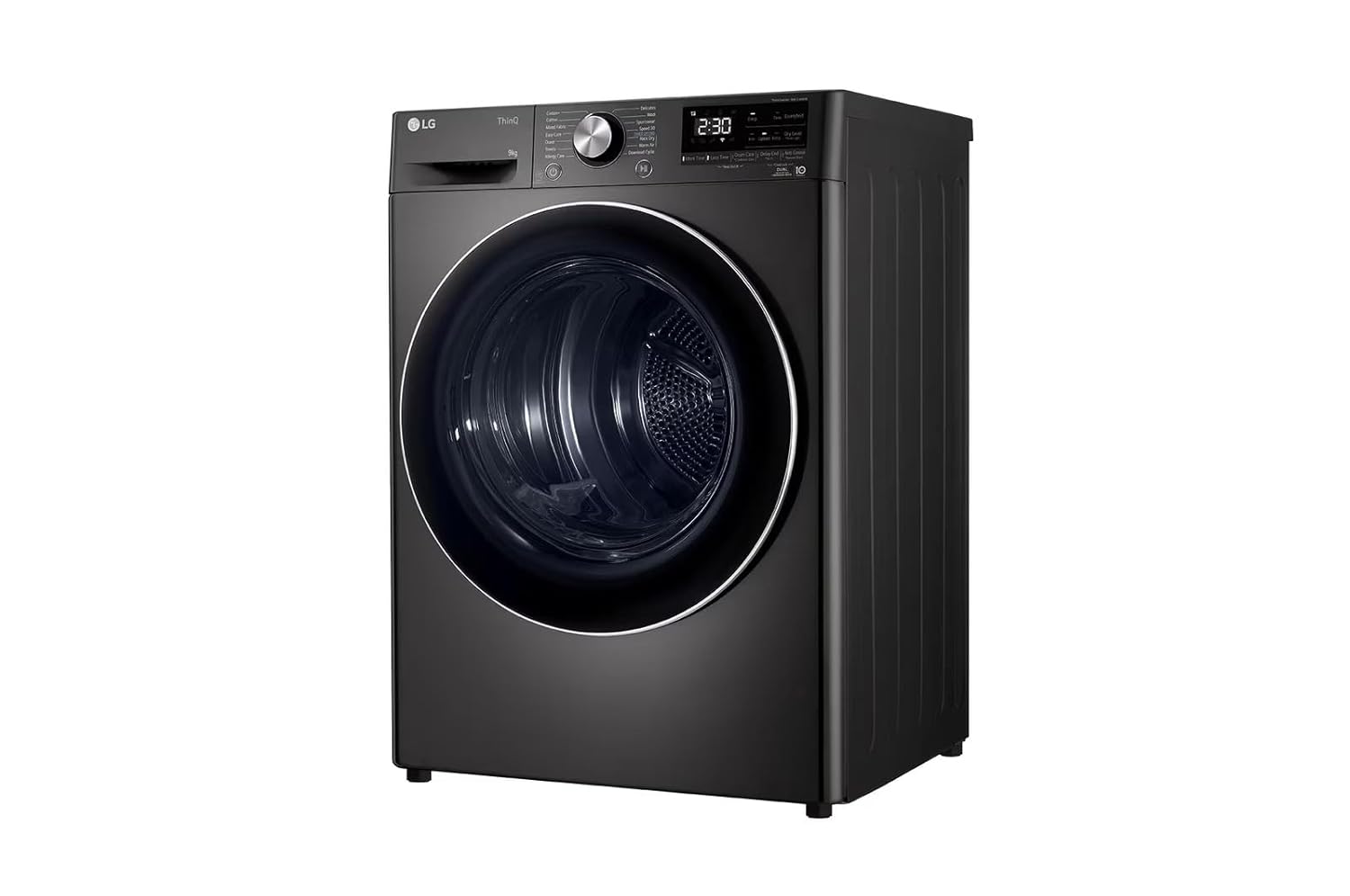 LG DHV09SAB 9Kg Dryer , Dual Inverter Heat Pump, Black Steel Mahajan Electronics Online