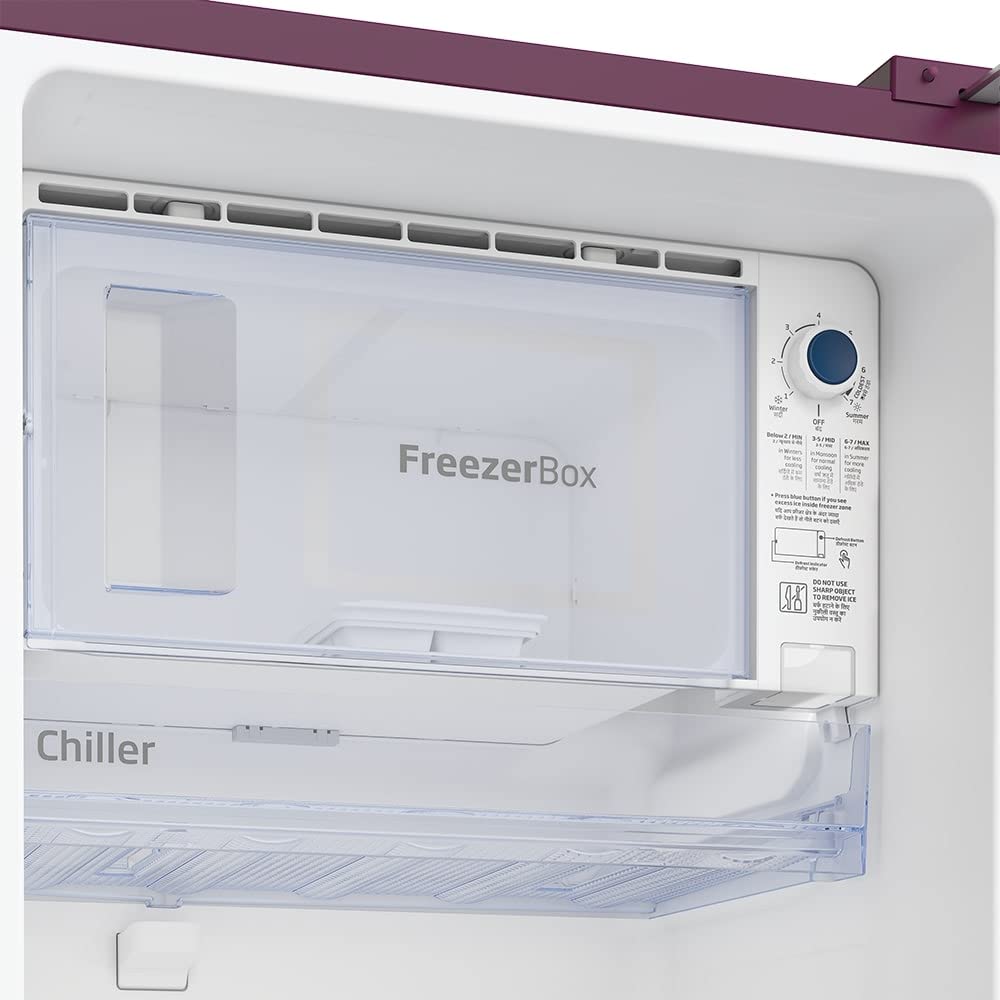 Voltas Beko - RDC245B / 3W0DWE0M000UGD 210L 3 Star Single Door Refrigerator (Dahlia Wine) | Direct Cool , FreshBox™ & FlexLift™ Mahajan Electronics Online