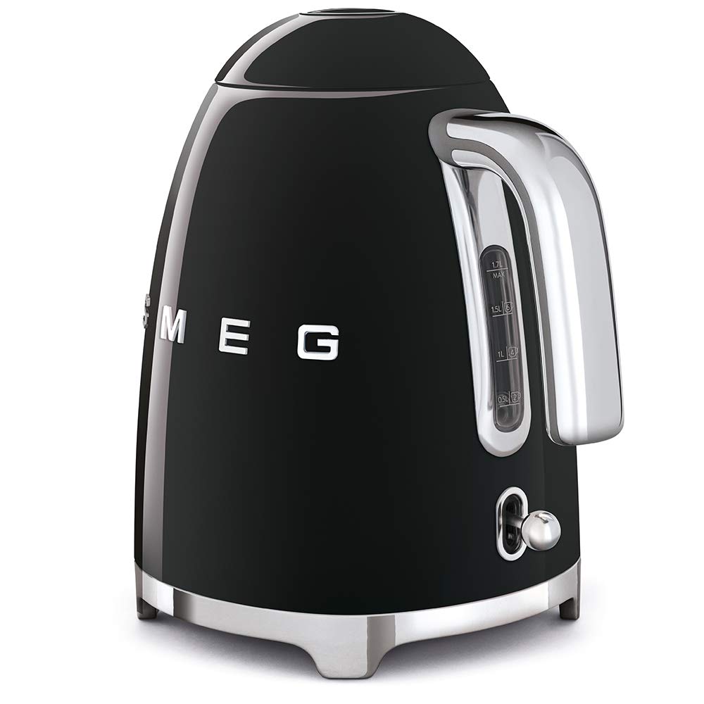 Smeg KLF03BLEU Electric Kettle Black 50's Style Aesthetic Black Mahajan Electronics Online