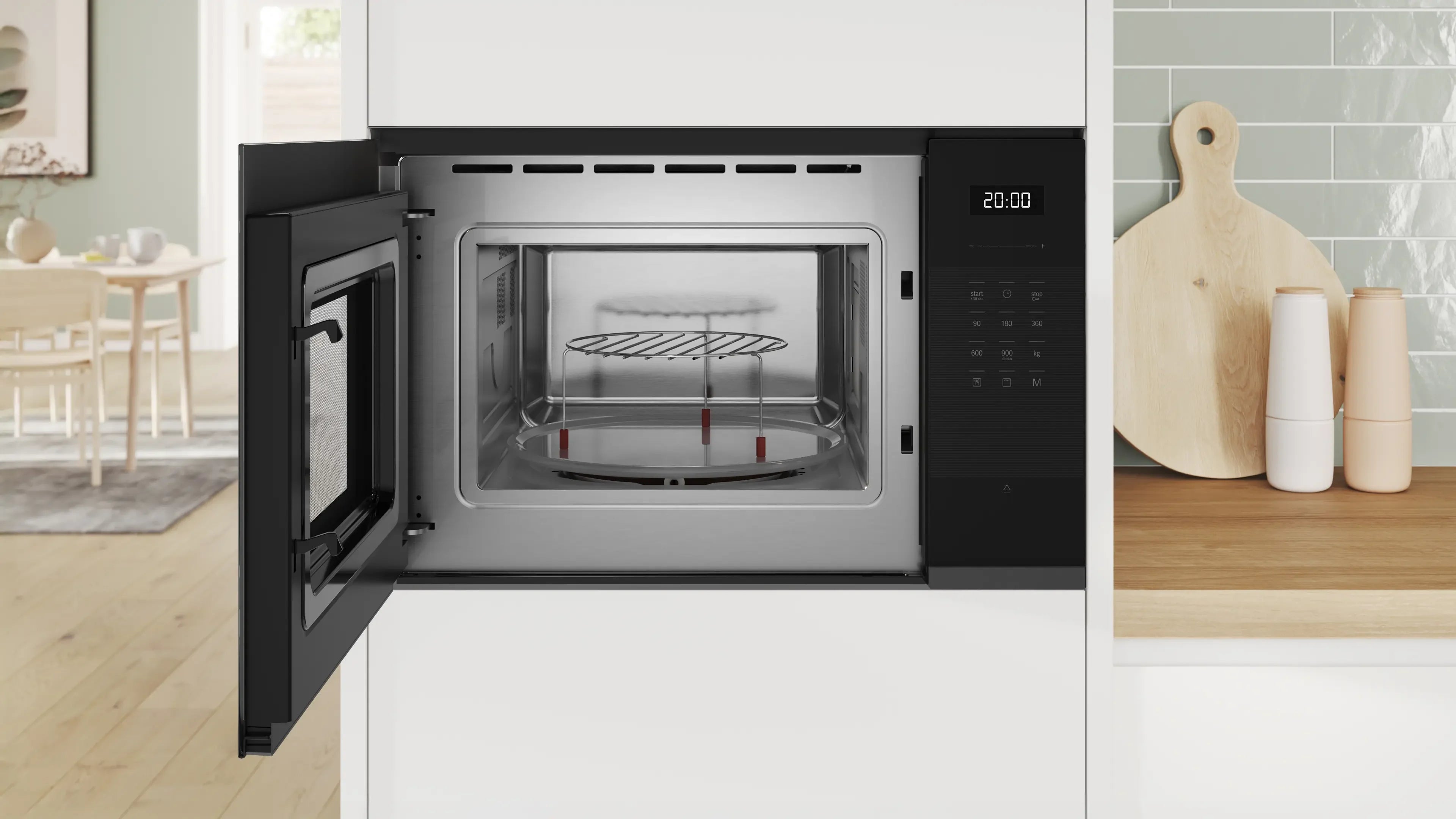 Bosch BEL554MB2I 25 Litre Series 6 Built-In Microwave Oven (Black, Stainless Steel Cavity) Bosch