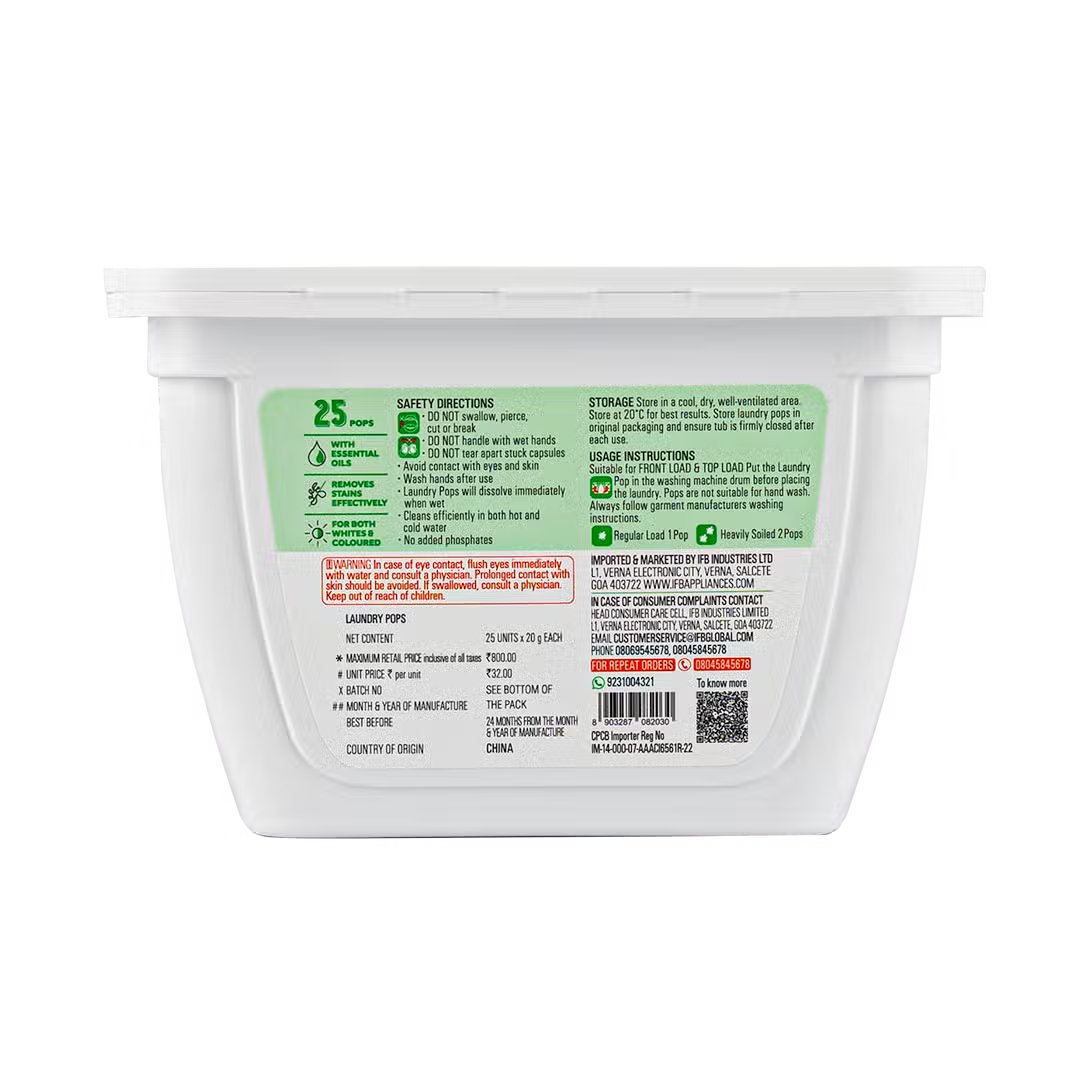 IFB essentials Laundry Pops - 25 Pops Fabric Care IFB