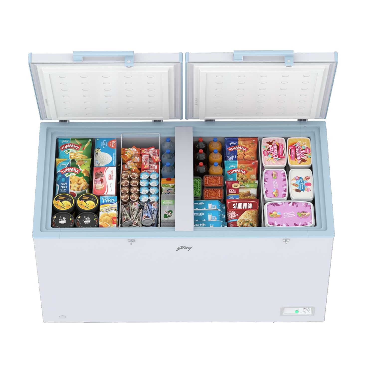 Godrej DH ESNCH 525E 2HCNP RW 505 L Double Door Convertible Deep Freezer, White Mahajan Electronics online