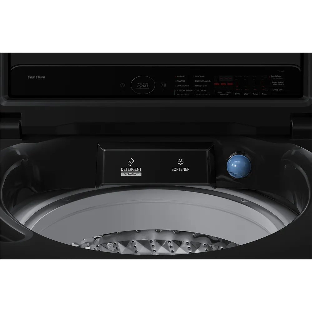 SAMSUNG WA80F12B6BTL 12 kg 5 Star Wi-Fi Inverter Fully Automatic Top Load Washing Machine ( AI VRT+ Technology, Black Caviar) Mahajan Electronics Online