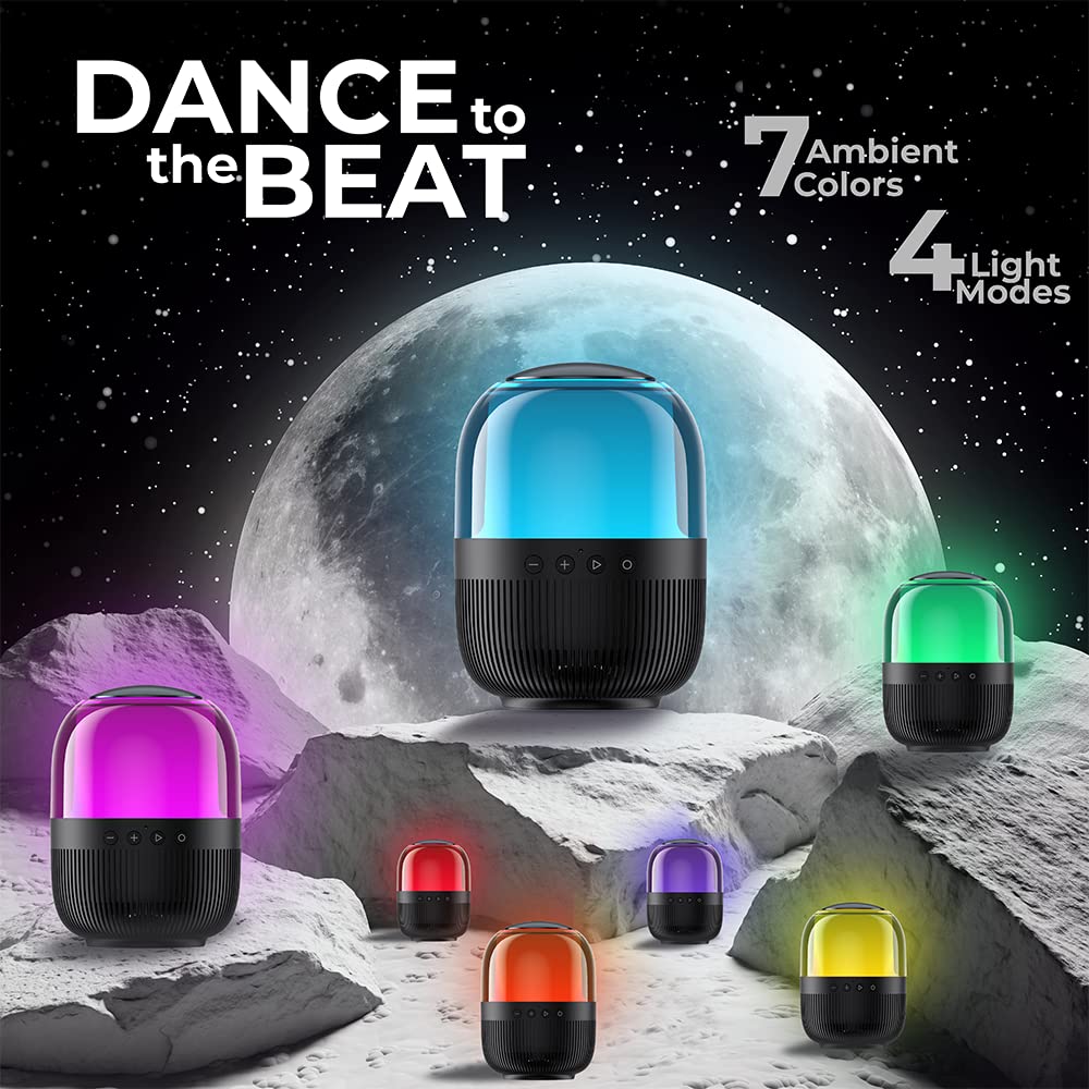 iGear 1146 Galaxy 10W Bluetooth Speaker with 360 Degree Surround Sound & Bass Radiator, 7 Color Lights, 4 Light Modes, 10hrs Playtime, TWS Mode, FM - Mahajan Electronics Online