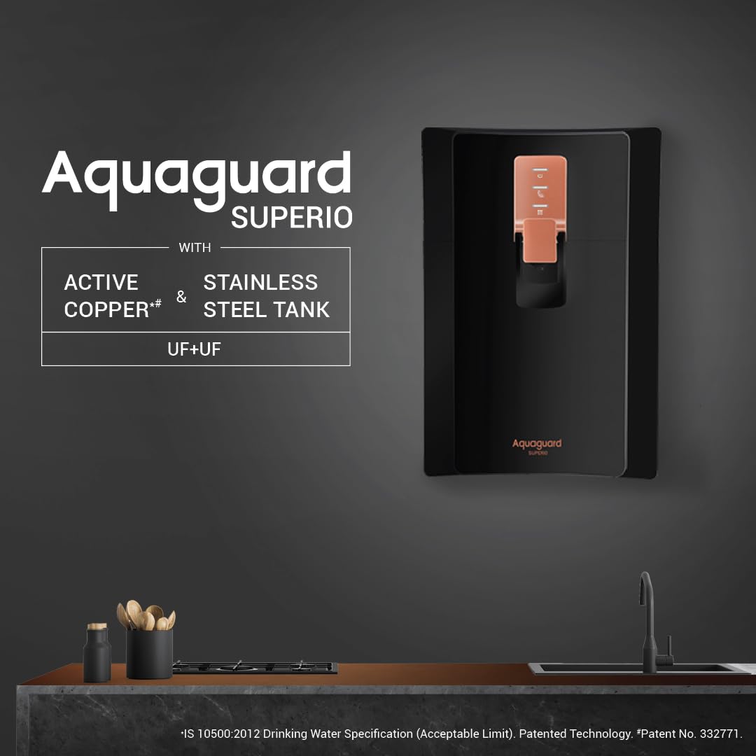Aquaguard Superio UV+UF Water Purifier With Active Copper Tech & Stainless Steel Tank | Suitable For Municipal Water Mahajan Electronics Online