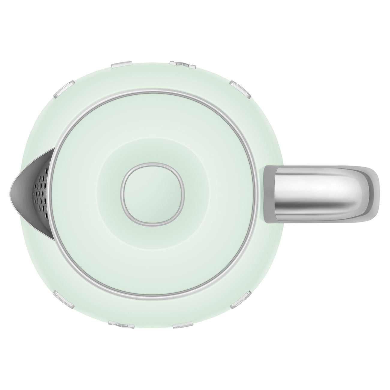 SMEG KLF05PGEU Mini 50's Retro Style 3 Cup Electric Kettle with Double Wall Anti Slip Base and Water Level Indicator (Green) Mahajan Electronics Online