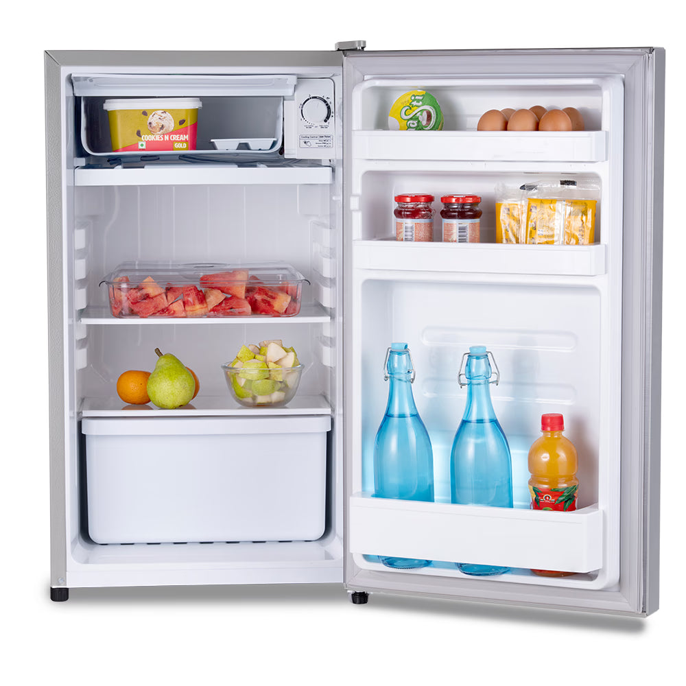 Kelvinator KRC-F100RBPHSS HL SL 95L 1 Star Direct Cool Single Door Refrigerator | Inox Grey | Compact Design | Energy Efficient Kelvinator