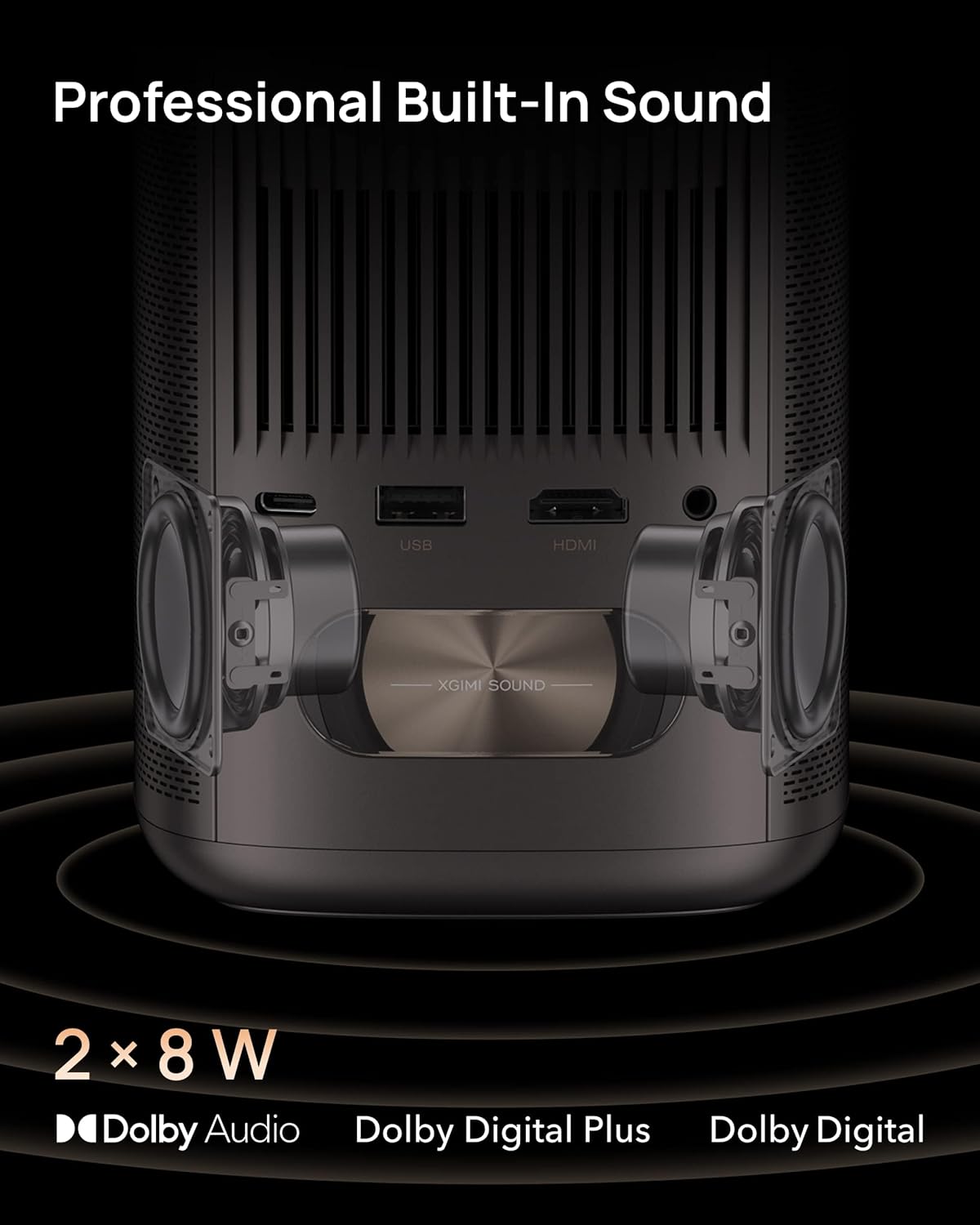 XGIMI MoGo 2 Pro 1080P Full HD Portable Projector, Mini Projector with WiFi and Bluetooth, Android TV 11.0, 400 ISO Lumens, 2X8W Speakers, Supports 4K, Auto Focus, Object Avoidance & Screen Adaption Mahajan Electronics Online