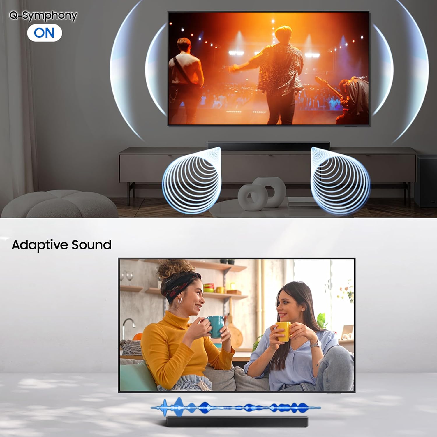 Samsung HW-B67EF/XL 490 W 5.1 ch Soundbar with Center Speaker | Dolby Audio | DTS Virtual:X | Q-Symphony | Wireless Rear Speaker | HDMI ARC|Bluetooth | USB Music Playback | Wireless Subwoofer ( Black) Samsung