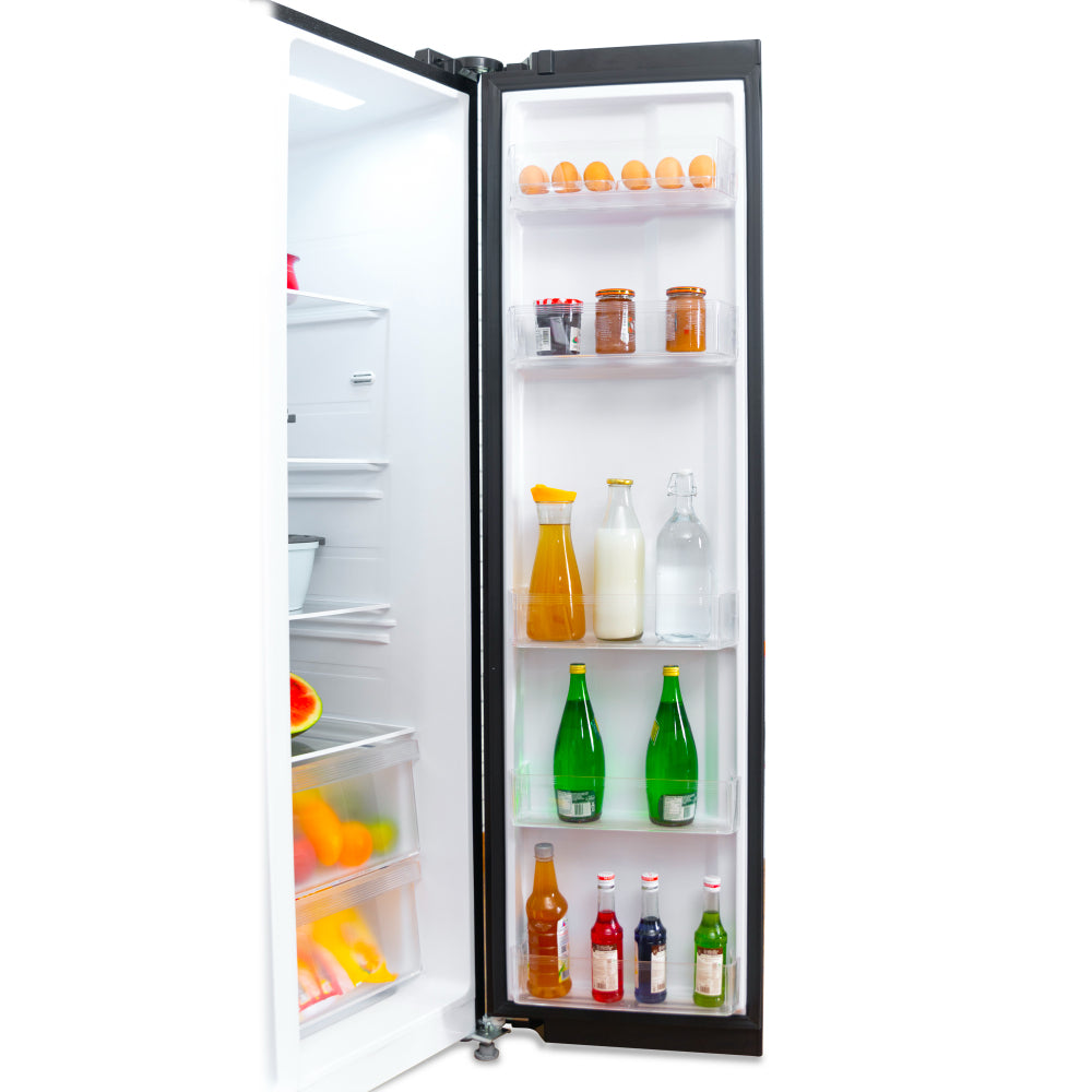 Kelvinator 584 litres Side By Side Refrigerator, Black KRS-B600BKG - Mahajan Electronics Online
