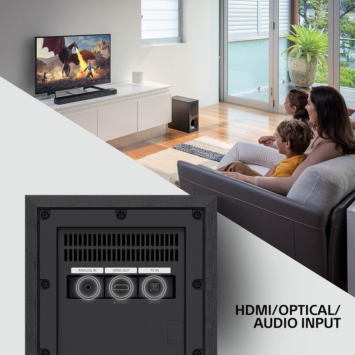 Sony HT-S20R Soundbar TV 5.1 Dolby Surround con subwoofer cablato e altoparlanti posteriori, nero Sony HT-S20R Soundbar TV 5.1 Dolby Surround con subwoofer cablato e altoparlanti posteriori, nero