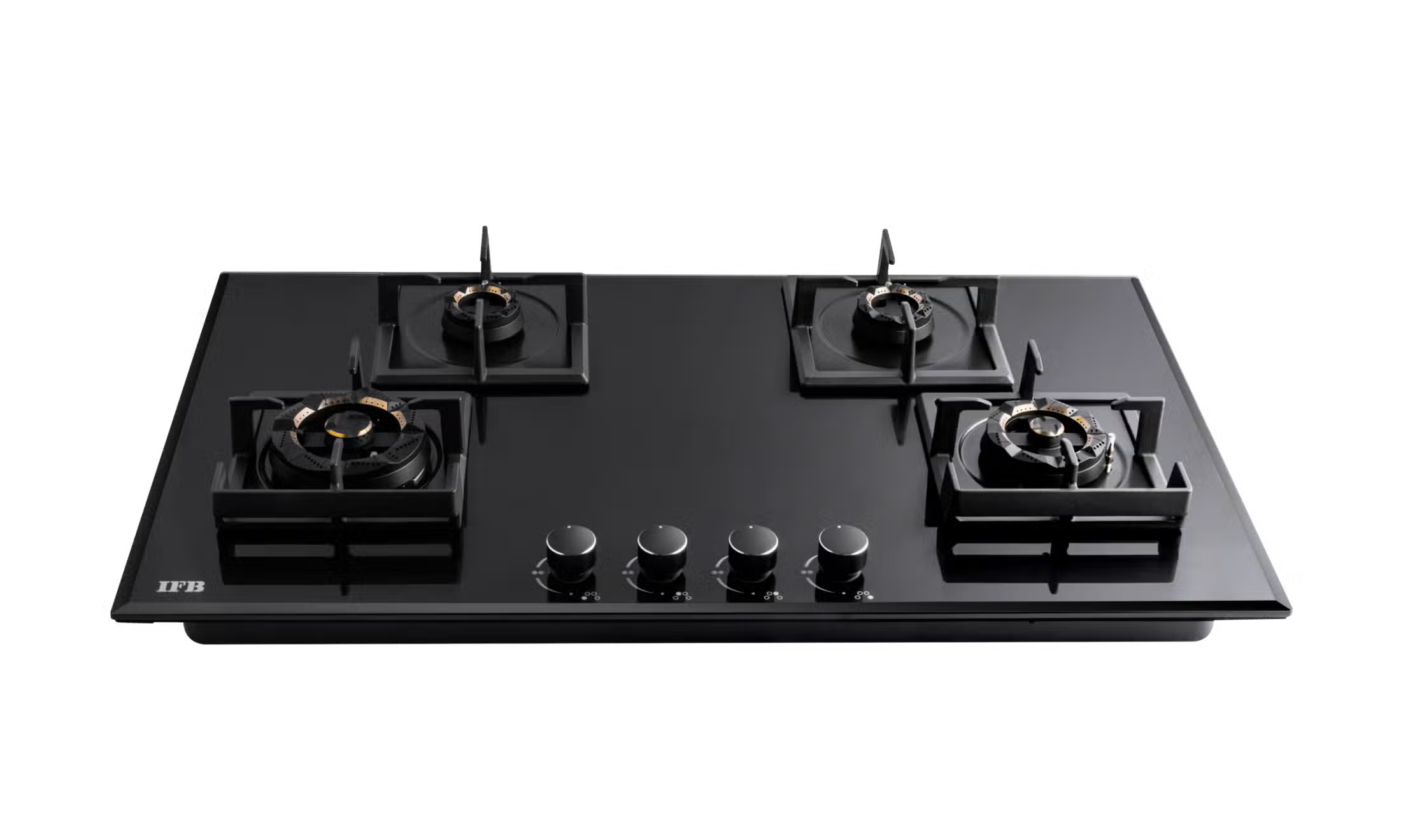 IFB 90-GCI4B-3D-FFD 4-Burner Hybrid Built-in Gas Hob | Auto Ignition | 3D Brass Burners IFB
