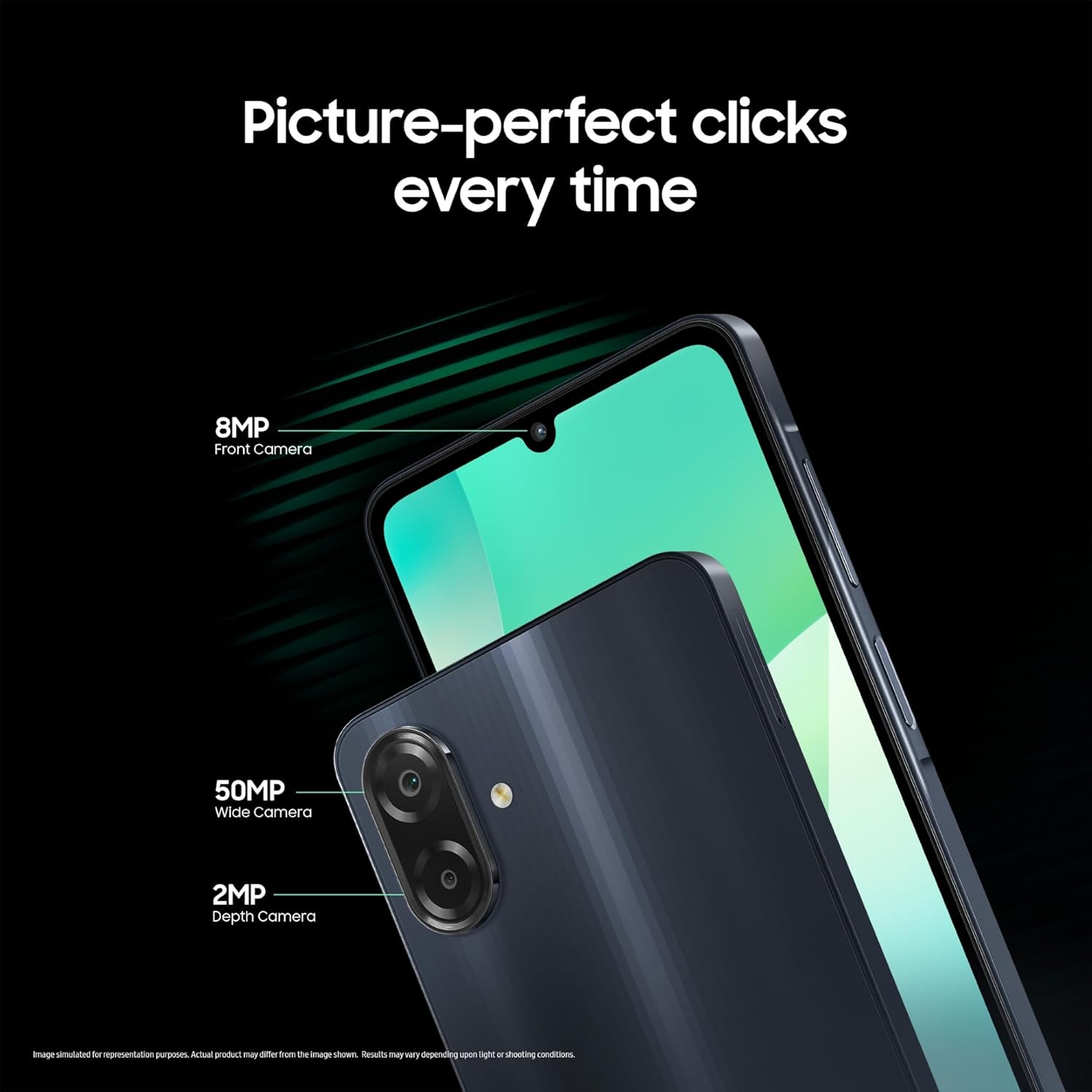 Samsung Galaxy M07 (Black, 4GB RAM, 64GB Storage) | MediaTek Helio G99 | IP54 Rating | 50MP Auto Focus Camera | 7.6mm Slim | 5000mAh Battery| 25W Fast Charging | 6 Gen of OS Upgrades | Without Charger Mahajan Electronics Online