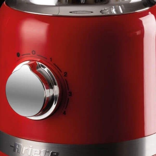 Ariete 585 Modern Blender, 1000 W, 1.5 L Capacity, 4 Speeds + Pulse Function, Graduated Glass Cup, 4 Stainless Steel Blades, Red - Mahajan Electronics Online