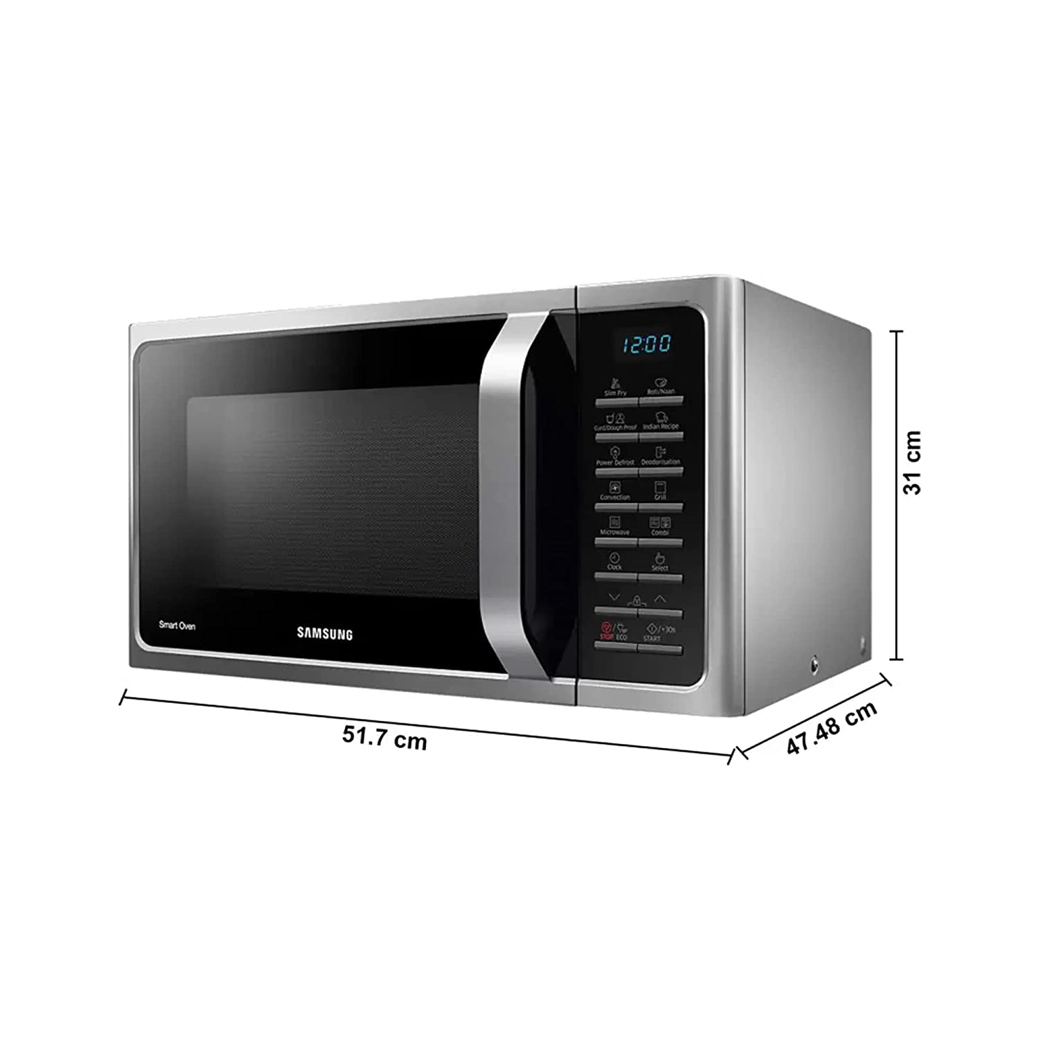 Samsung MC28A5025VS/TL 28 L Convection Microwave Oven ( Silver, Slim Fry) - Mahajan Electronics Online