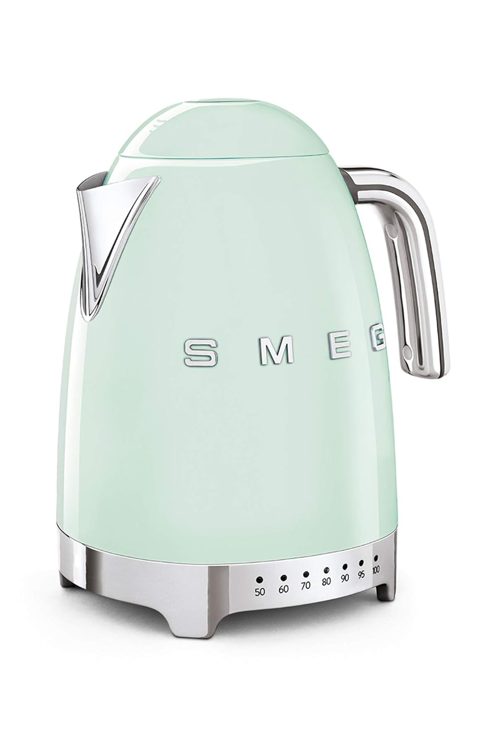 SMEG KLF04PGEU Variable temperature kettle Pastel Green 50's Style Aesthetic Mahajan Electronics Online