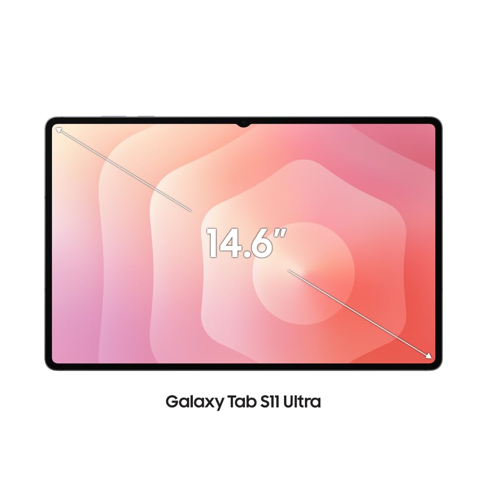 Samsung Galaxy Tab S11 Ultra with AI, Hexagonal S-Pen in-Box, 36.9 cm (14.6 Inch) Dynamic AMOLED 2X Display, 120Hz Refresh Rate, Pre Loaded Pro Apps, 12GB RAM, 512GB Storage, Wi-Fi + 5G Tablet, Gray Mahajan Electronics Online