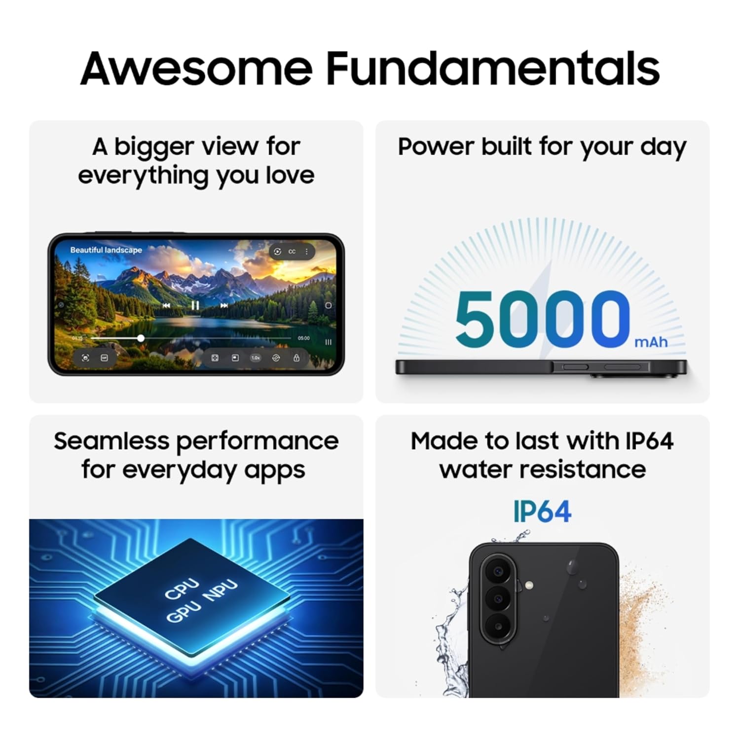 Samsung Galaxy A27 5G Mobile (Black, 6GB RAM, 128GB Storage) | Smoothest 120 Hz Refresh Rate IP54 | 6 Gen OS Upgrades Samsung