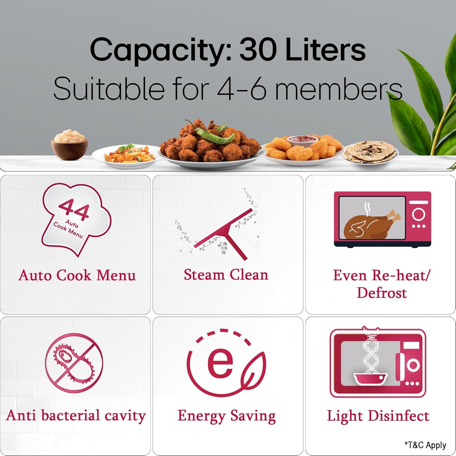 LG 30 L Solo Microwave Oven (MS3032BK, Black, 44 Auto Cook Menu, Steam Clean, Anti-bacterial cavity) Mahajan Electronics Online