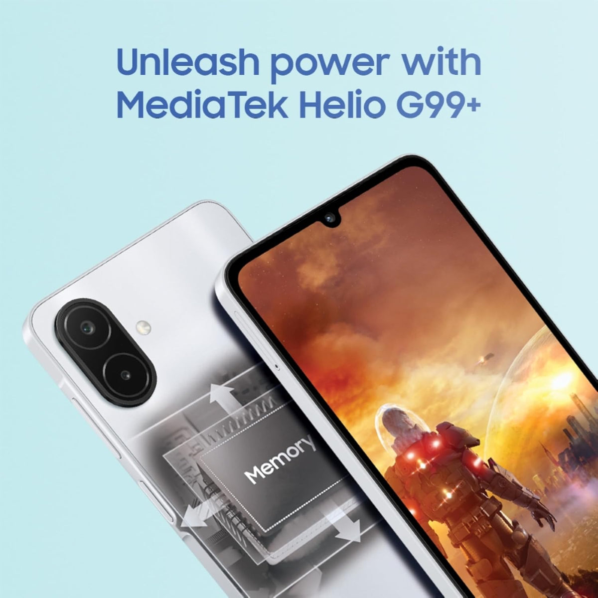 Samsung Galaxy A08 LTE (Silver, 4GB RAM, 64GB Storage), MediaTek Helio G99+ (6nm), 50MP Dual Camera, 6000mAh Battery, IP64 Rating, 6 Gen OS Upgrades Samsung