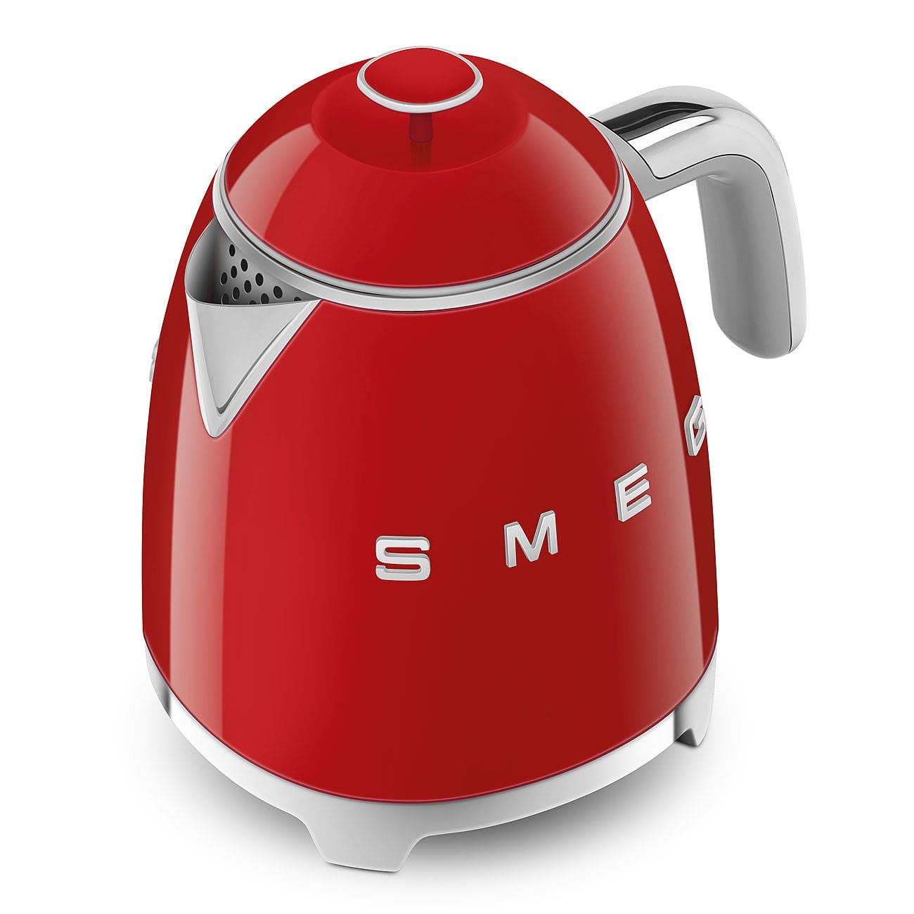 SMEG KLF05RDEU Mini 50's Retro Style 3 Cup Electric Kettle with Double Wall Anti Slip Base and Water Level Indicator (Red) Mahajan Electronics Online