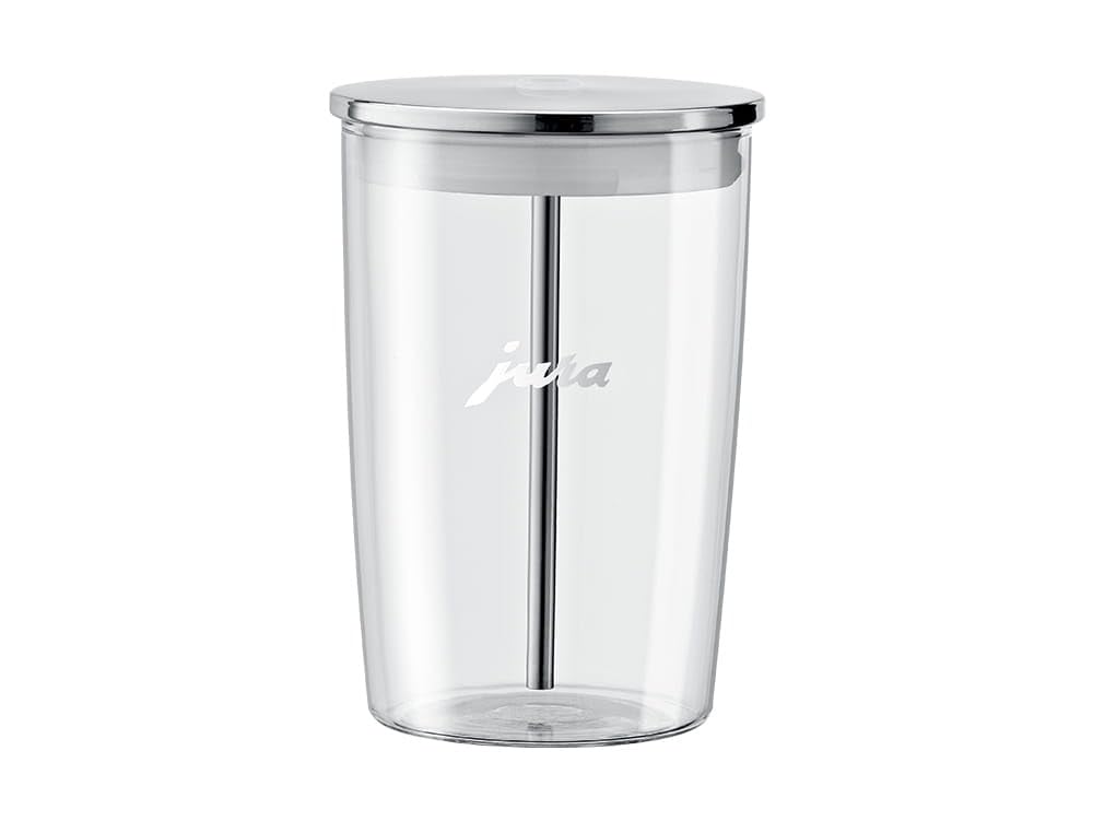 Jura E8 Automatic Coffee Machine (15270, Piano Black) Bundle with Glass Milk Container (2 Items) Mahajan Electronics Online