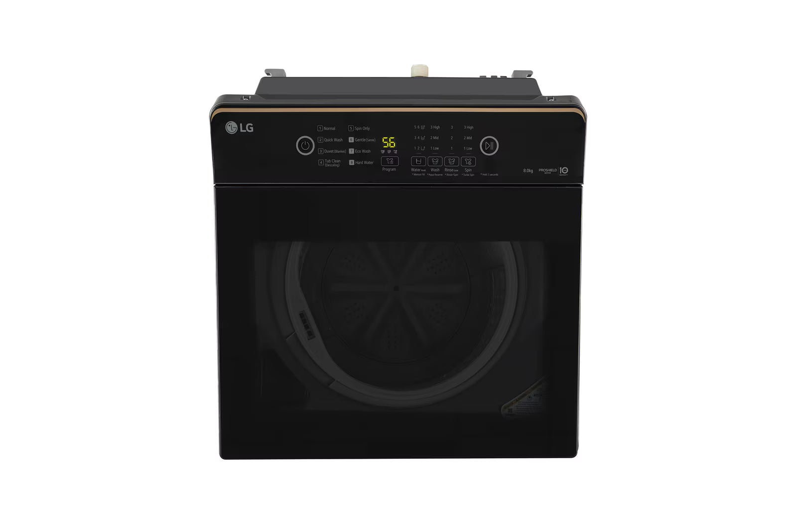 LG T80KMMB3Z 8Kg Top Load Washing Machine, Hard Water Wash, Middle Black, 5 Star Mahajan Electronics Online