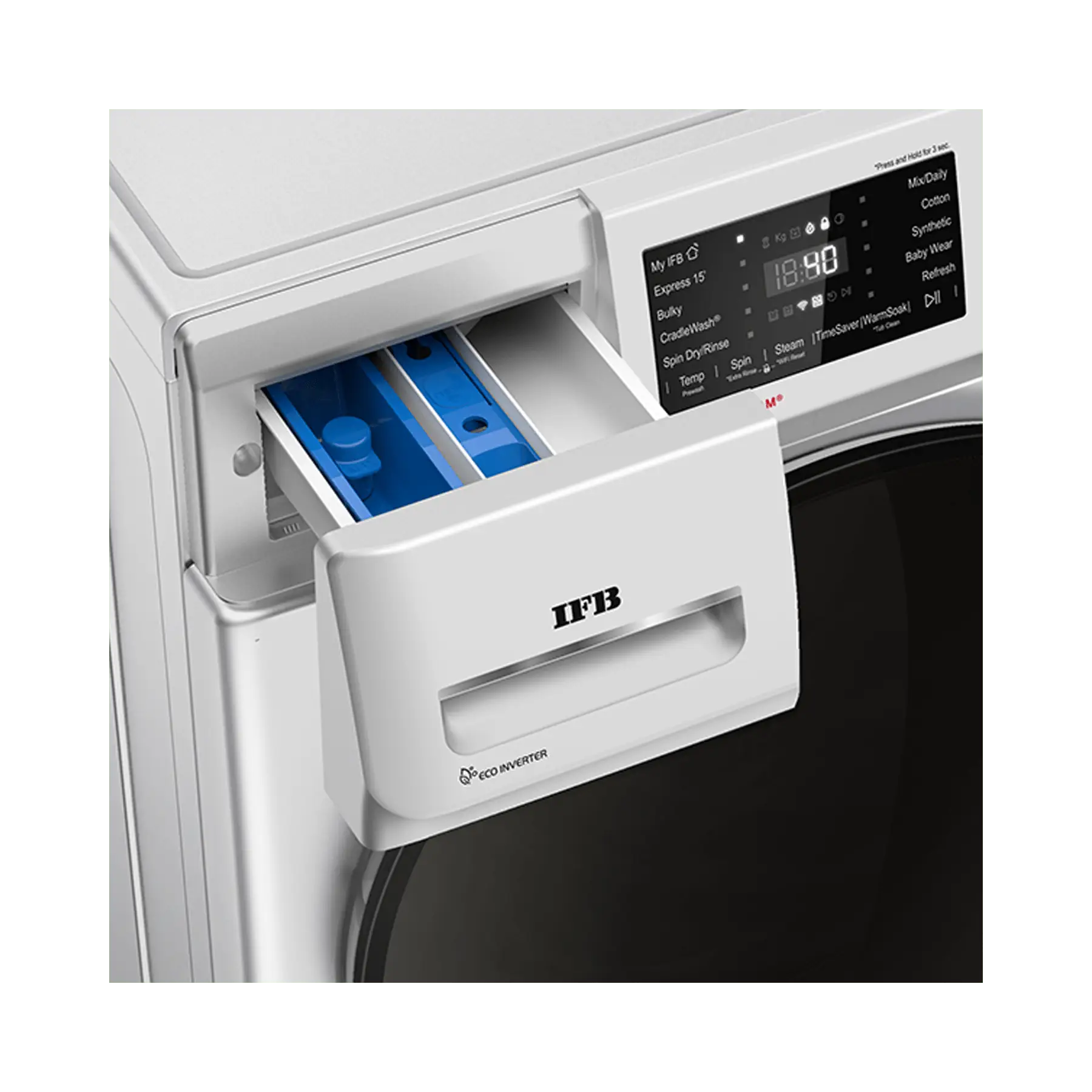 IFB Senator SXN 8014K 8 Kg 5 Star with 9 Swirl Wash, AI Powered, Wi-Fi, Fully Automatic Front Load Washing Machine (Steam Refresh Program with Eco Inverter, Rich Silver) Mahajan Electronics online