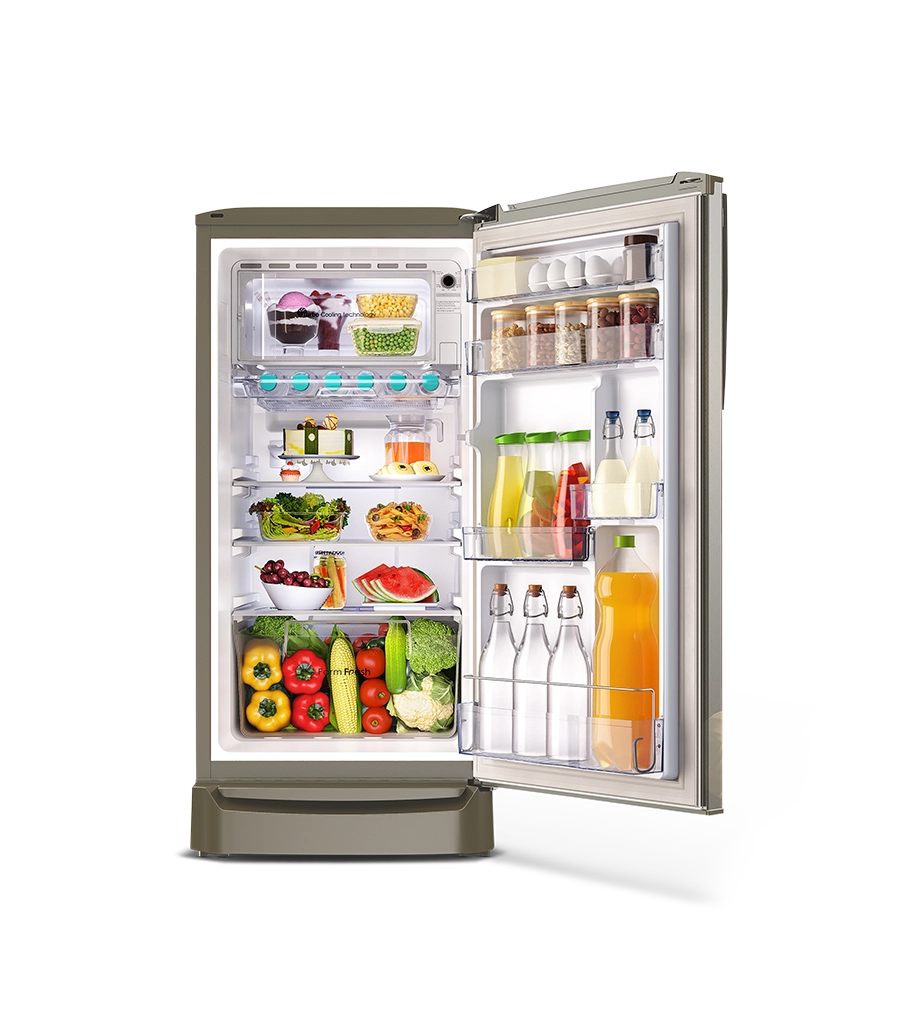 Godrej RD ERIOPLS 205BN THF ST GL 180 L 2 Star Farm Fresh Crisper Technology With Jumbo Vegetable Tray Direct Cool Single Door Refrigerator Steel Glow Godrej