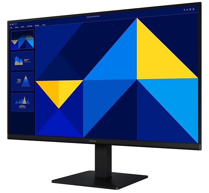 Samsung 24" (60.5 cm) LS24D300GAWXXL|Black  S3 Flat Monitor|Super Slim Borderless Design|IPS Panel|FHD 1920 x 1080|100 Hz|5 ms|Ports-HDMI,VGA|Game Mode|Eye Saver Mode||Wall Mountable-Online Mahajan Electronics