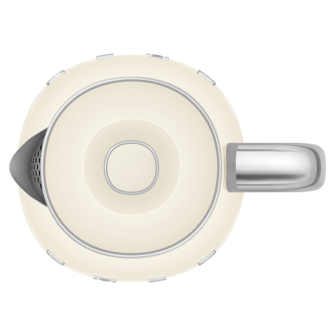 SMEG KLF05CREU Mini 50's Retro Style 3 Cup Electric Kettle with Double Wall Anti Slip Base and Water Level Indicator (Cream) Mahajan Electronics Online
