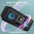i GEAR Limo Bluetooth 20 watts Party Speaker with TF/FM/AUX/USB Support and LED Lights Portable Wireless Speaker(Black) - Mahajan Electronics Online