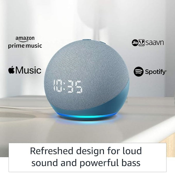 With Clock Amazon Music Para Echo Dot Smart Speaker Echo Dot Work