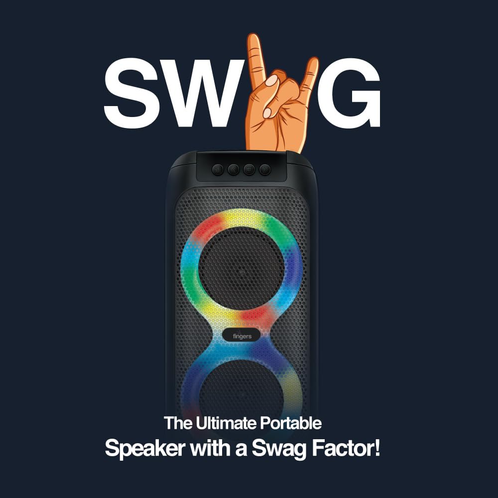 FINGERS Swag5 Bluetooth Portable Speaker (with RGB Lights, 10 W Mahajan Electronics ONline