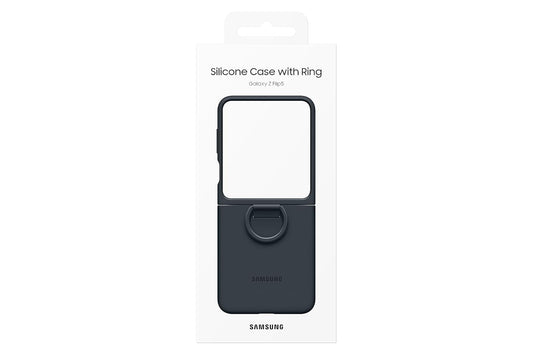 Samsung Galaxy Flip5 Silicone Case with Ring, Indigo Mahajan Electronics Online