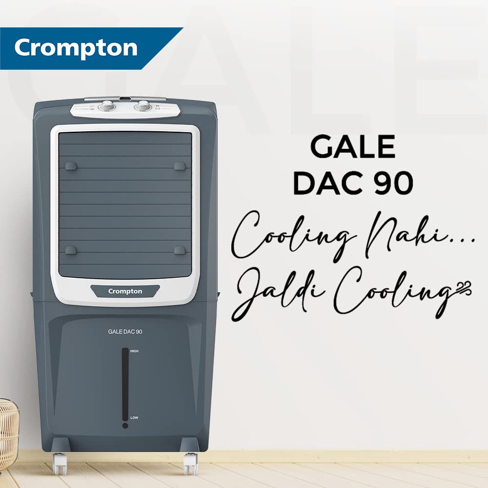 Crompton Gale 90 Litres Desert Air Cooler for home | Large & Easy Clean Ice Chamber Mahajan Electronics Online