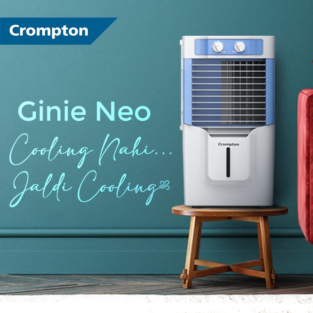 Crompton Ginie Neo Table-Top Personal Air Cooler- 10L; with 4-Way Air Mahajan Electronics Online