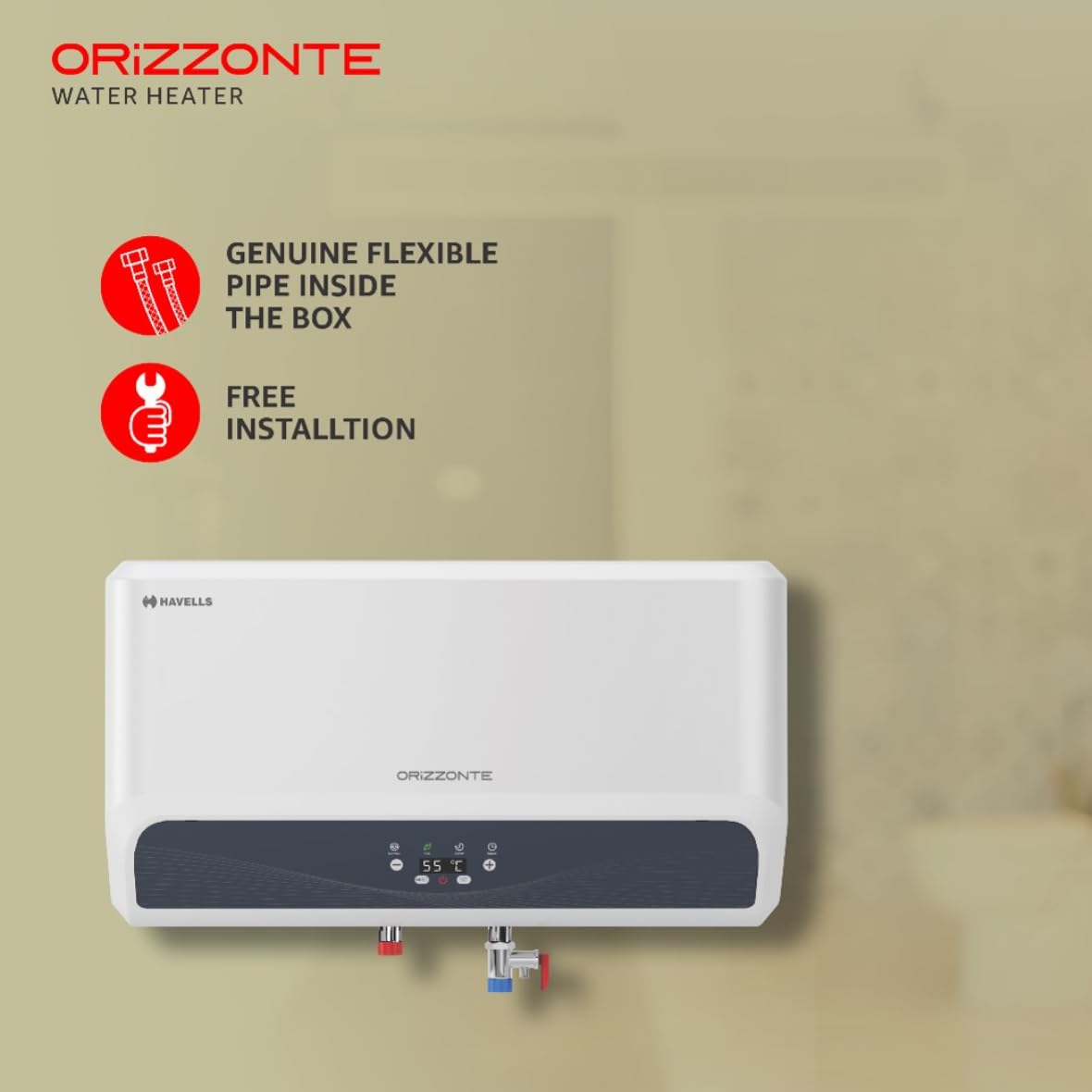 Havells Orizzonte 25 Litre Storage Water Heater | Glass Coated Tank Mahajan Electronics Online