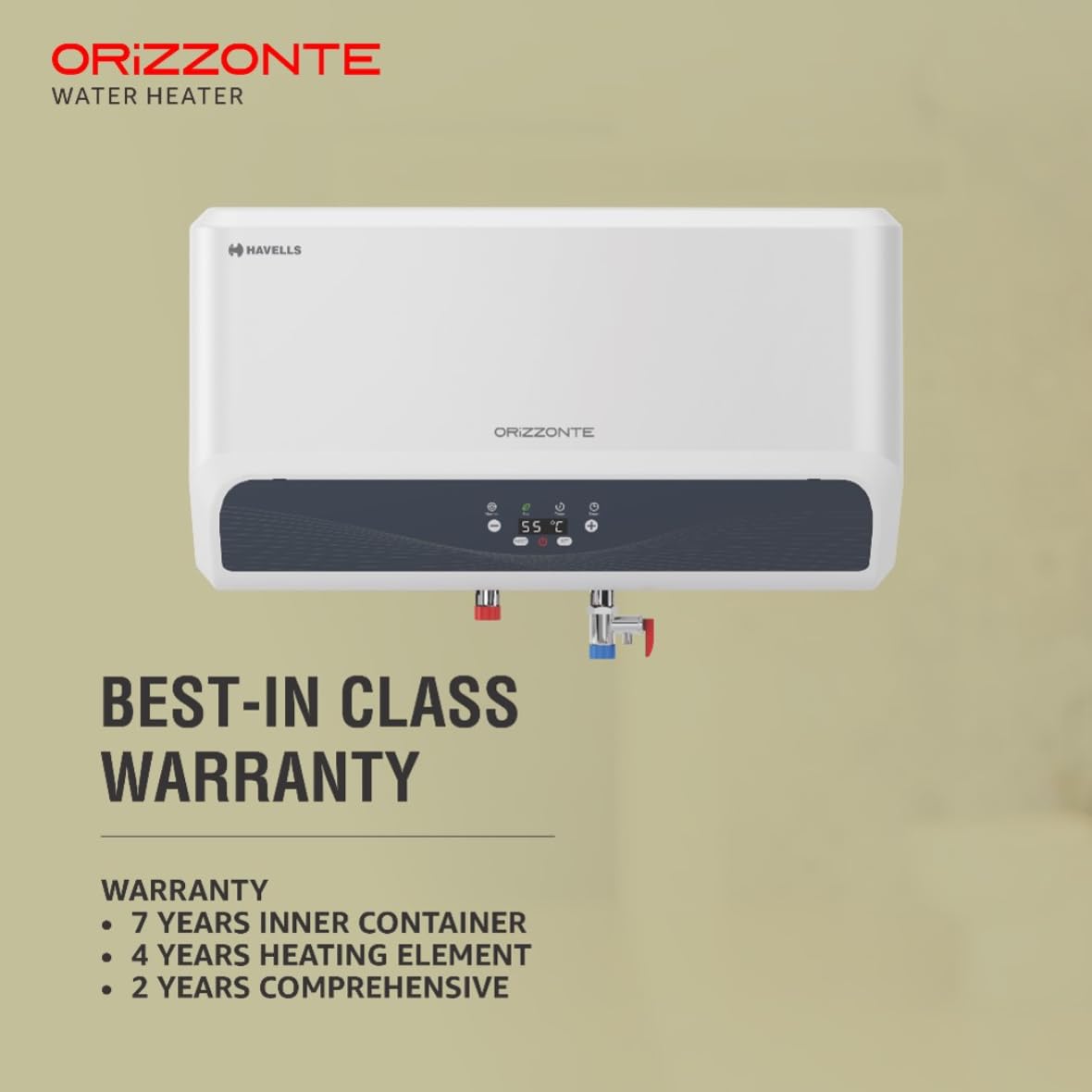 Havells Orizzonte 25 Litre Storage Water Heater | Glass Coated Tank Mahajan Electronics Online