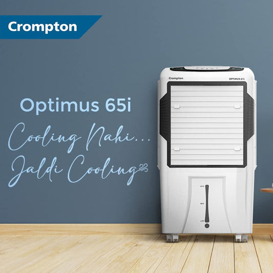 Crompton Optimus i Desert Air Cooler- 65L; with Remote Control, 18” Fan, Everlast Pump, Large & Easy Clean Ice Chamber Mahajan Electronics Online