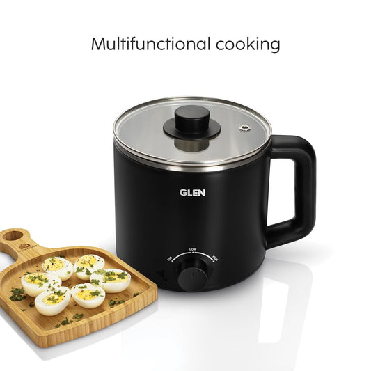 Glen SA9016 EX Multicooker Electric Kettle 1.5 Litre Cook & Boil 600W- Silver and Black Mahajan Electronics online