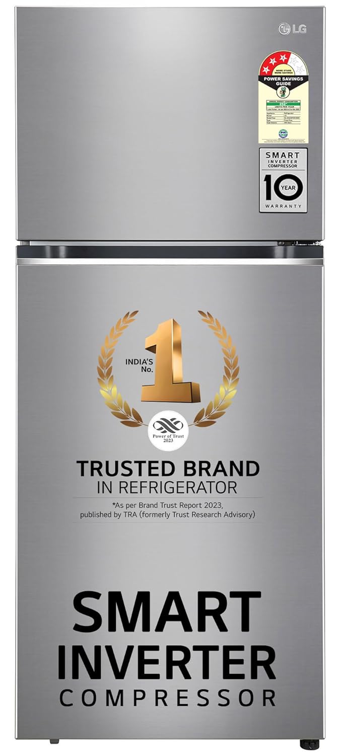 LG GL-S422SPZX 398 L 3 Star Frost-Free Smart Inverter Double Door Refrigerator (Shiny Steel, Convertible with Express Freeze) Mahajan Electronics online