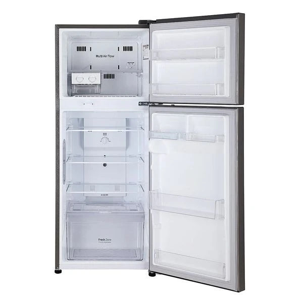 LG GL-N262SPZX 263 L Frost Free Double Door Refrigerator | Shiny Steel Mahajan Electronics online