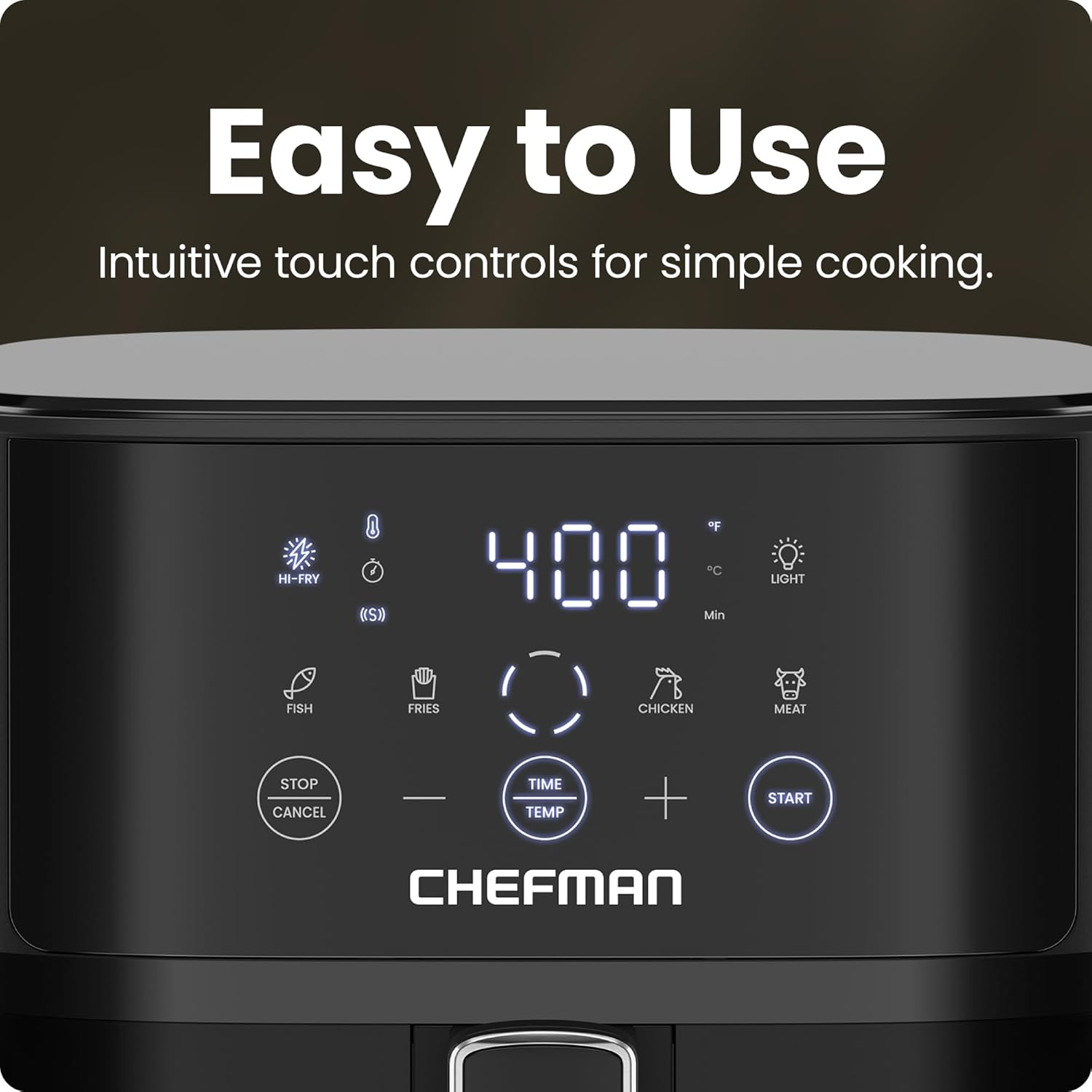 Chefman TurboFry® 6 Qt Digital Air Fryer (RJ38-6TW-BLACK) – Digital Air Fryer for Home, Original USA Brand, Touch Control Panel with 4 Presets, Patented Hi-Fry Technology for Extra Crisp, See Through Window, Dishwasher Safe Basket (6 QT)king Mahajan Electronics Online