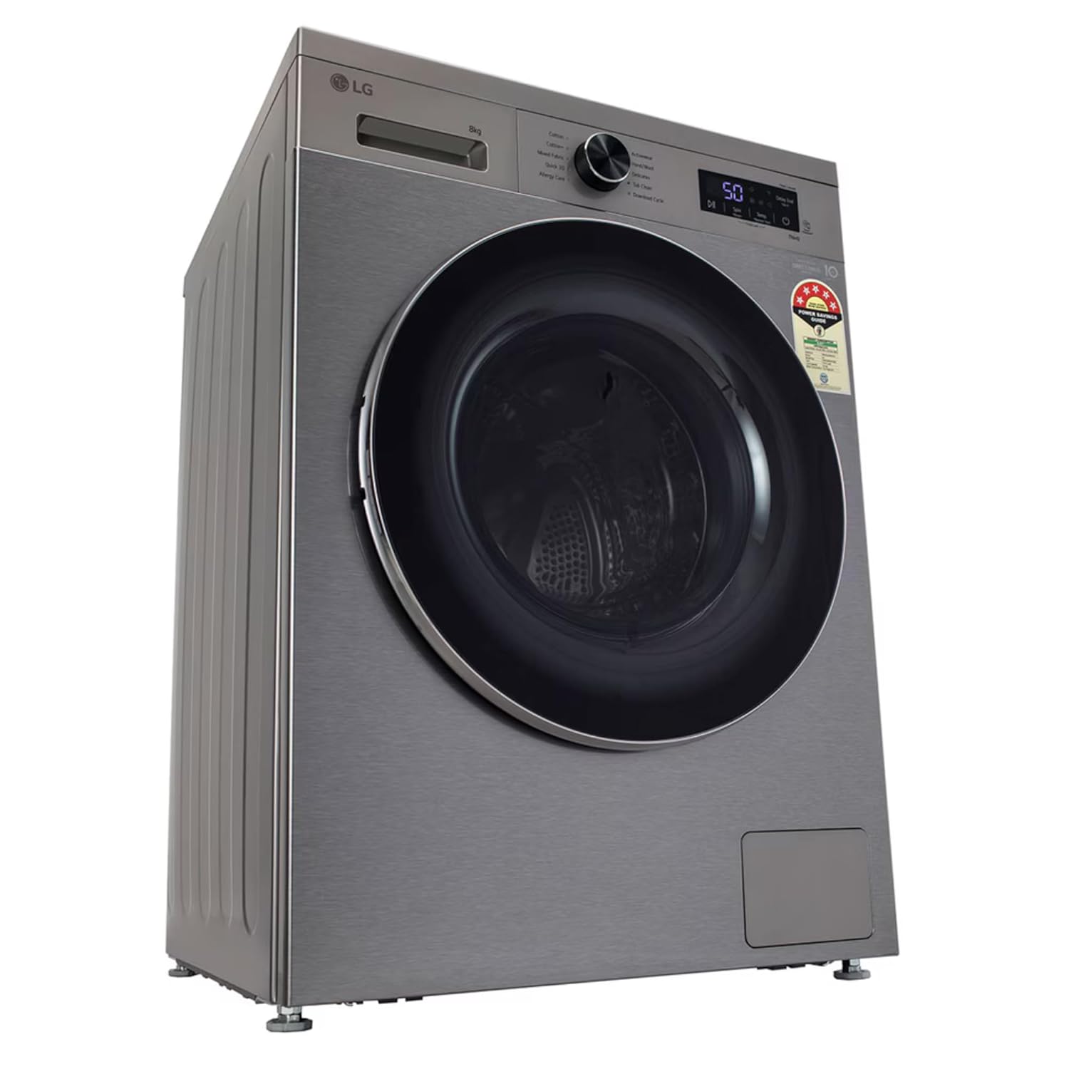 LG FHB1208Z4P 8 Kg 5 Star Inverter Direct Drive Front Load Washing Machine ( Platinum Silver, Mahajan Electronics Online