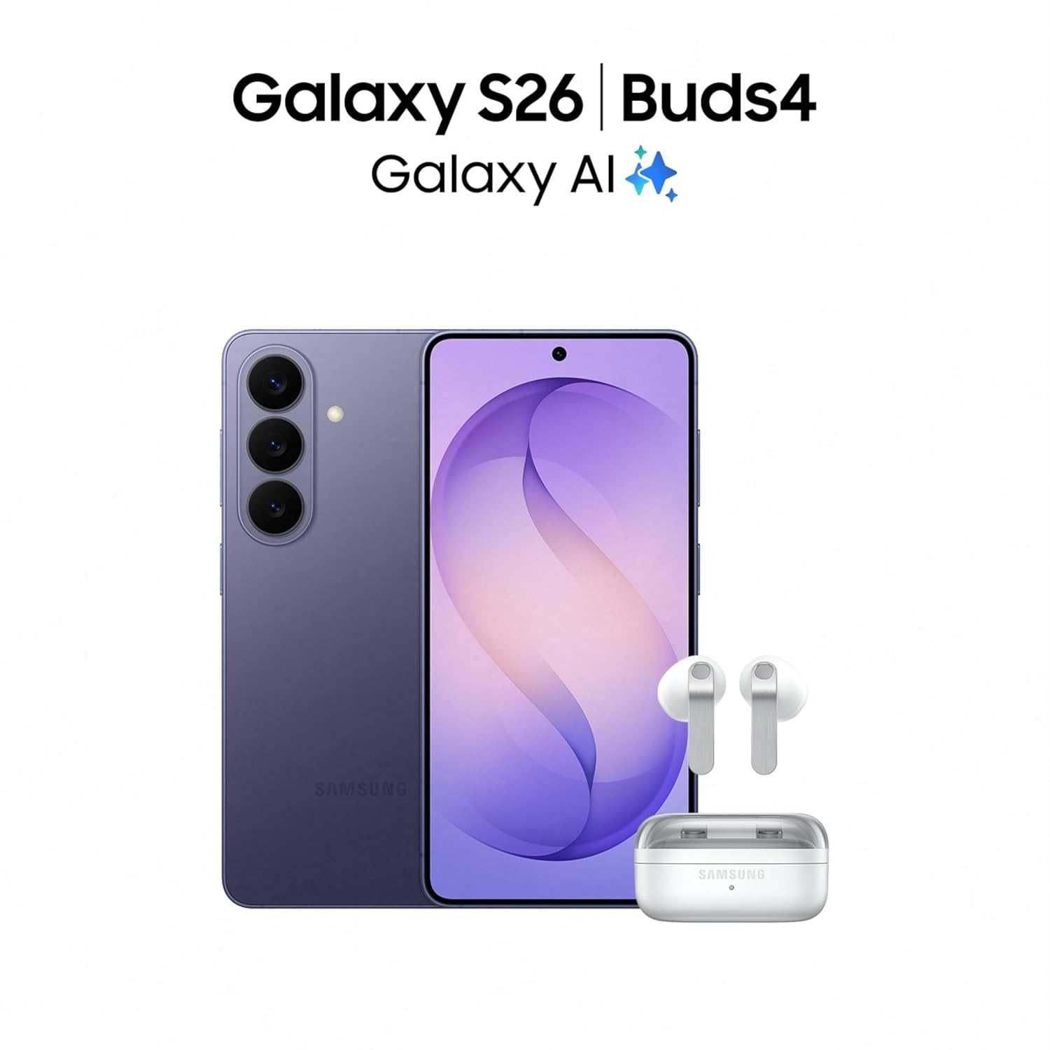 Samsung Galaxy S26 5G 12GB 256GB Cobalt Violet | AI Phone 50MP