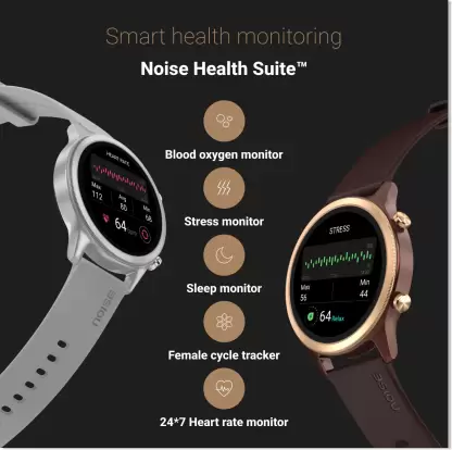 Noise Evolve 3 1.43" AMOLED Always-On Display with Bluetooth Calling, Metallic Design Smartwatch (Brown Strap, Regular) - Mahajan Electronics Online