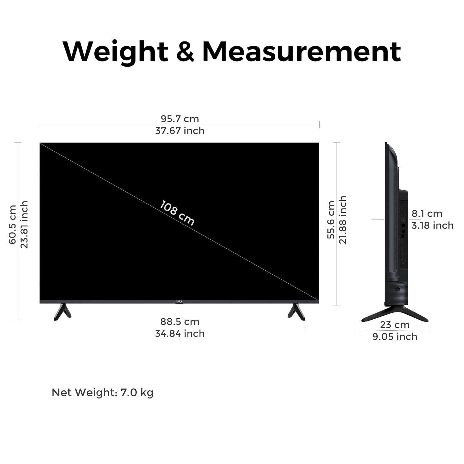 Vu GLO43QLEDDV  California 108cm (43 inches) GloQLED Smart Google 4K TV 2026 | 400Nits Glo Brightness Dolby Vision Picture I Dolby Atmos 30W VuFX Sound VU Technologies